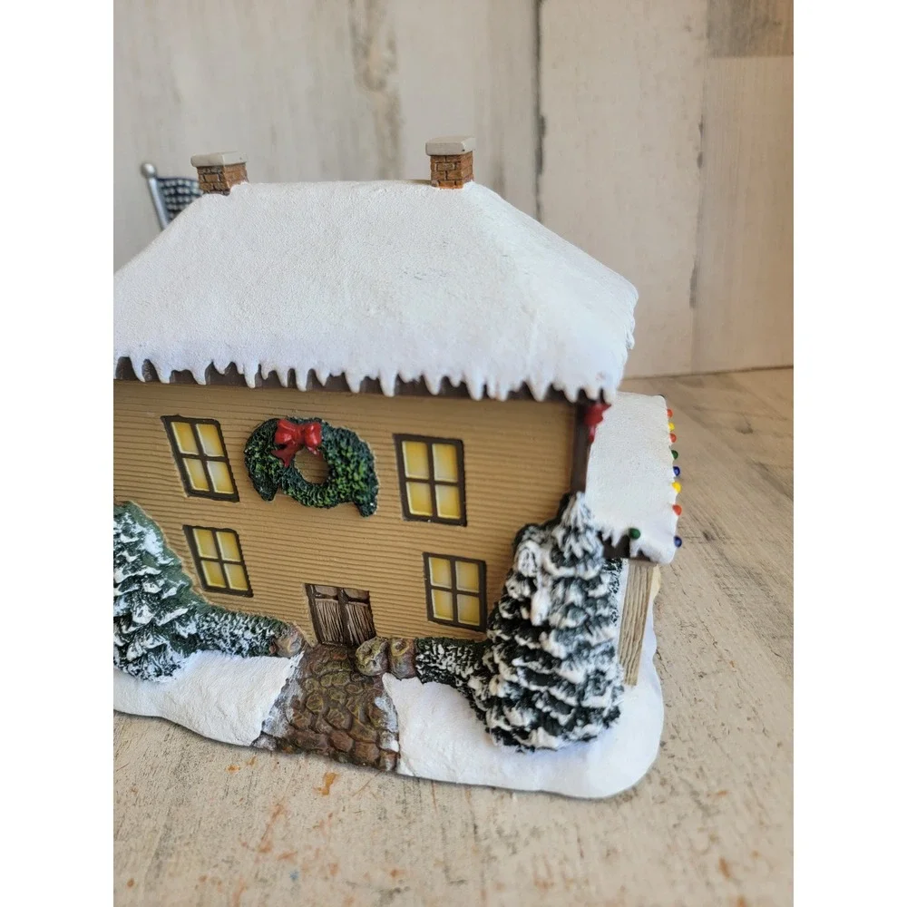 Hawthorne Village Post office Vintage Village accessory Xmas American flag